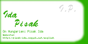 ida pisak business card